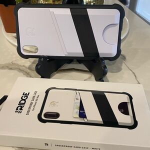 Shockproof Card Case - White and Black iPhone XS Max